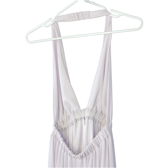 Show Me Your MuMu Luna Halter Maxi Dress Lavender Small Chiffon Flowy Boho - Picture 9 of 12